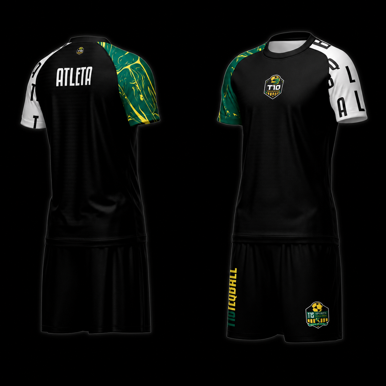 Kit de treino T10 com camisola e calções